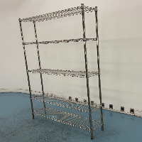 4' Stationary Wire Shelving Unit image 1